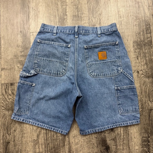 Carhartt Other - Vintage 2000's Carhartt Denim Carpenter Distressed Grunge Workwear Shorts Sz 32